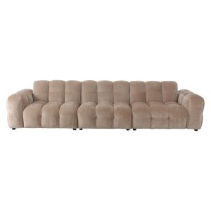 Dutchbone Hackman 4,5-zitsbank Velours Beige Dutchbone Hackman 4,5-zitsbank Velours Beige