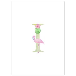 Artfulprints Poster Letter I kindernaam – 50×70 cm – Meerkleurig