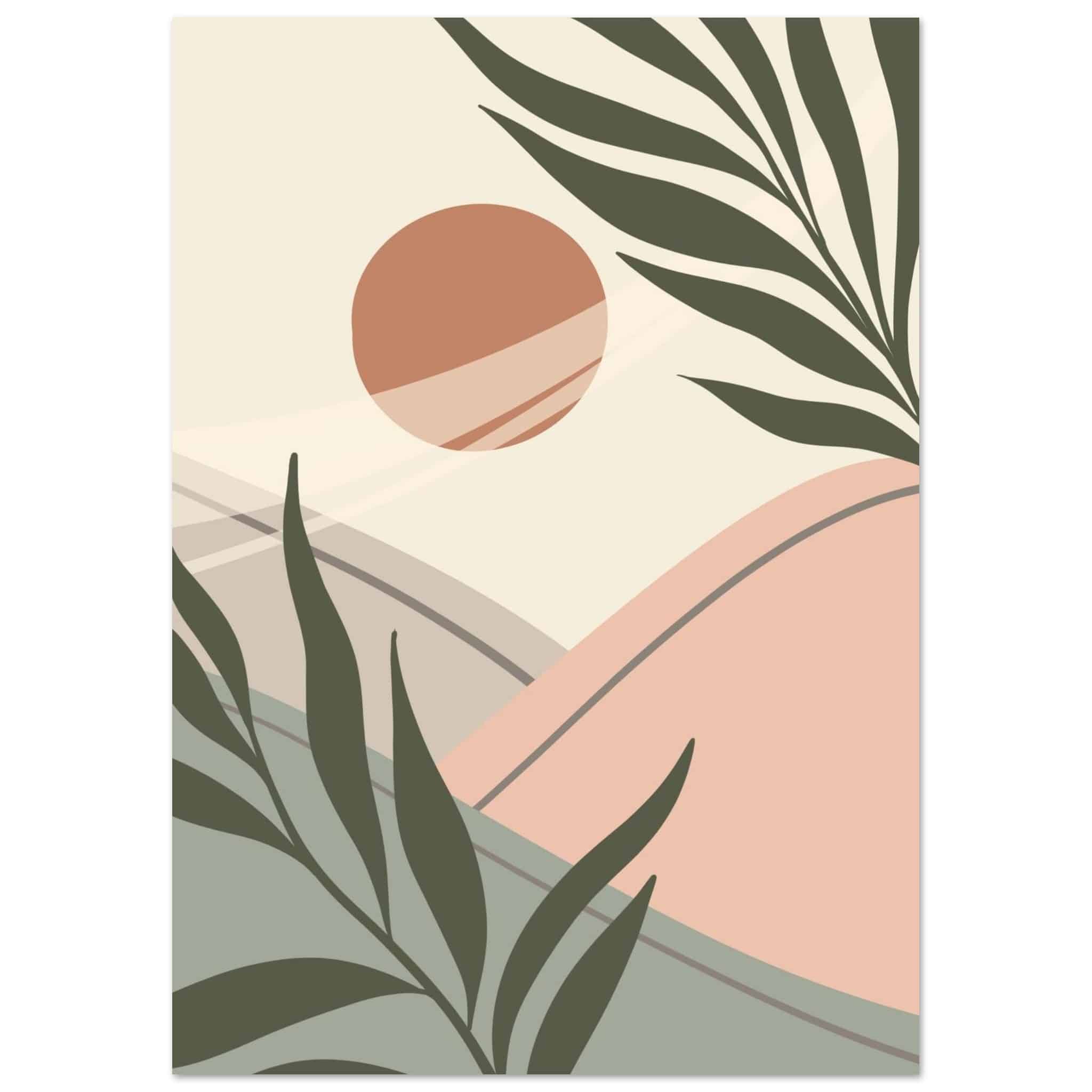 Artfulprints Poster Boho – Serene moment - A4 21x29.7 cm - beige