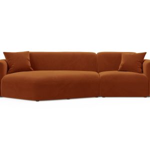 Cosmopolitan Design Modulaire hoekbank links Strino 3-zits, flueel ter Cosmopolitan Design Modulaire hoekbank links Strino 3-zits, flueel ter