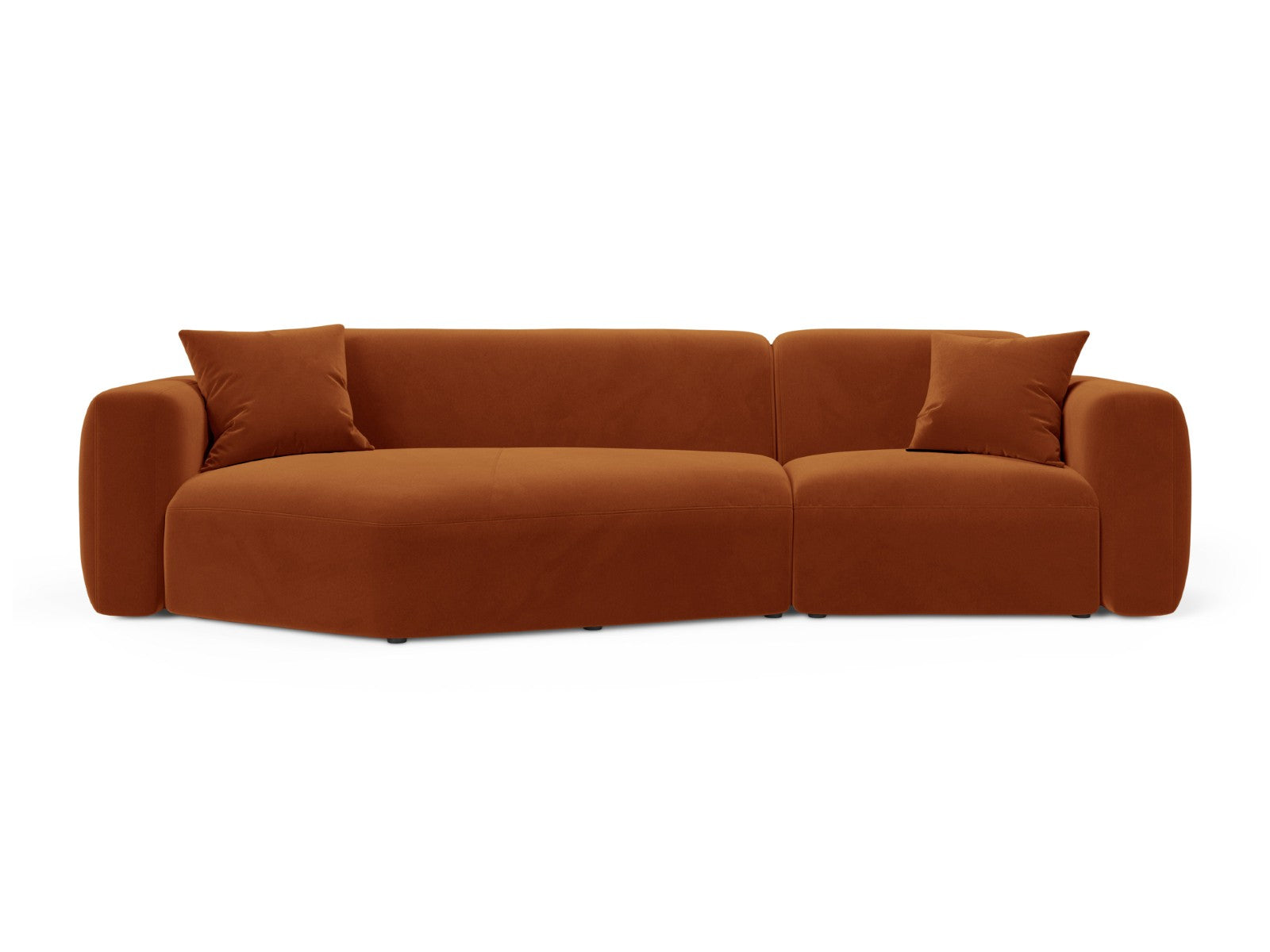 Cosmopolitan Design Modulaire hoekbank links Strino 3-zits, flueel ter