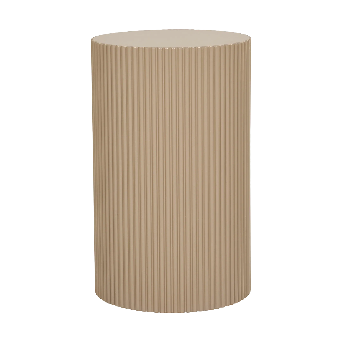 Artichok Asa Houten Bijzettafel Donker Beige - Ø 30 cm