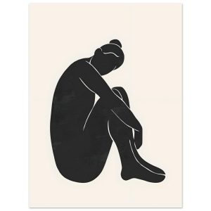 Artfulprints Poster Matisse – The shy lady – 30×40 cm – Zwart / Wit Artfulprints Poster Matisse – The shy lady – 30×40 cm – Zwart / Wit