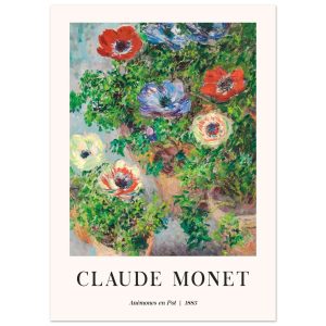 Artfulprints Poster Claude Monet – Anémones en pot – 50×70 cm – Groen Artfulprints Poster Claude Monet – Anémones en pot – 50×70 cm – Groen