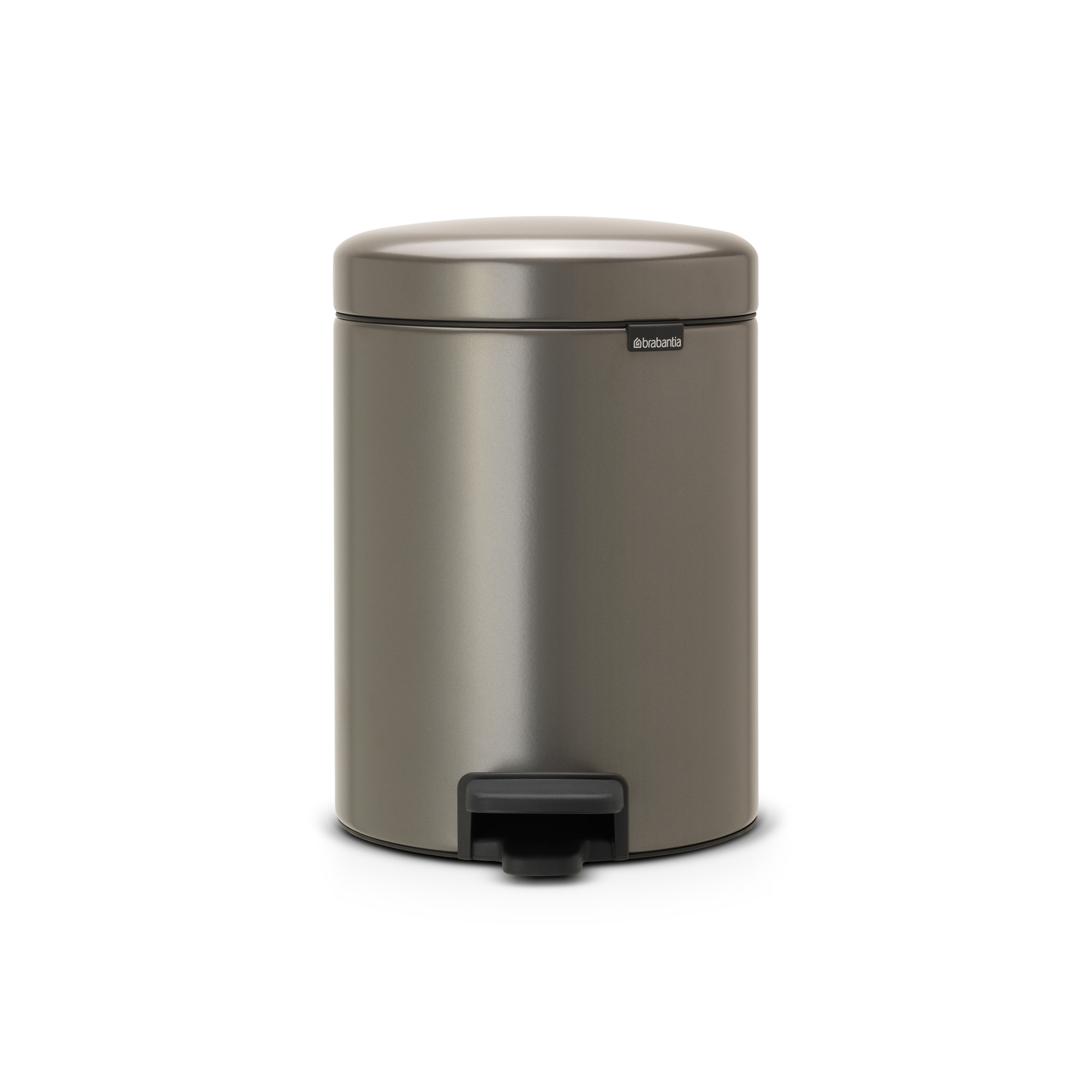 Brabantia NewIcon Pedaalemmer, 5 liter, kunststof binnenemmer - Platin