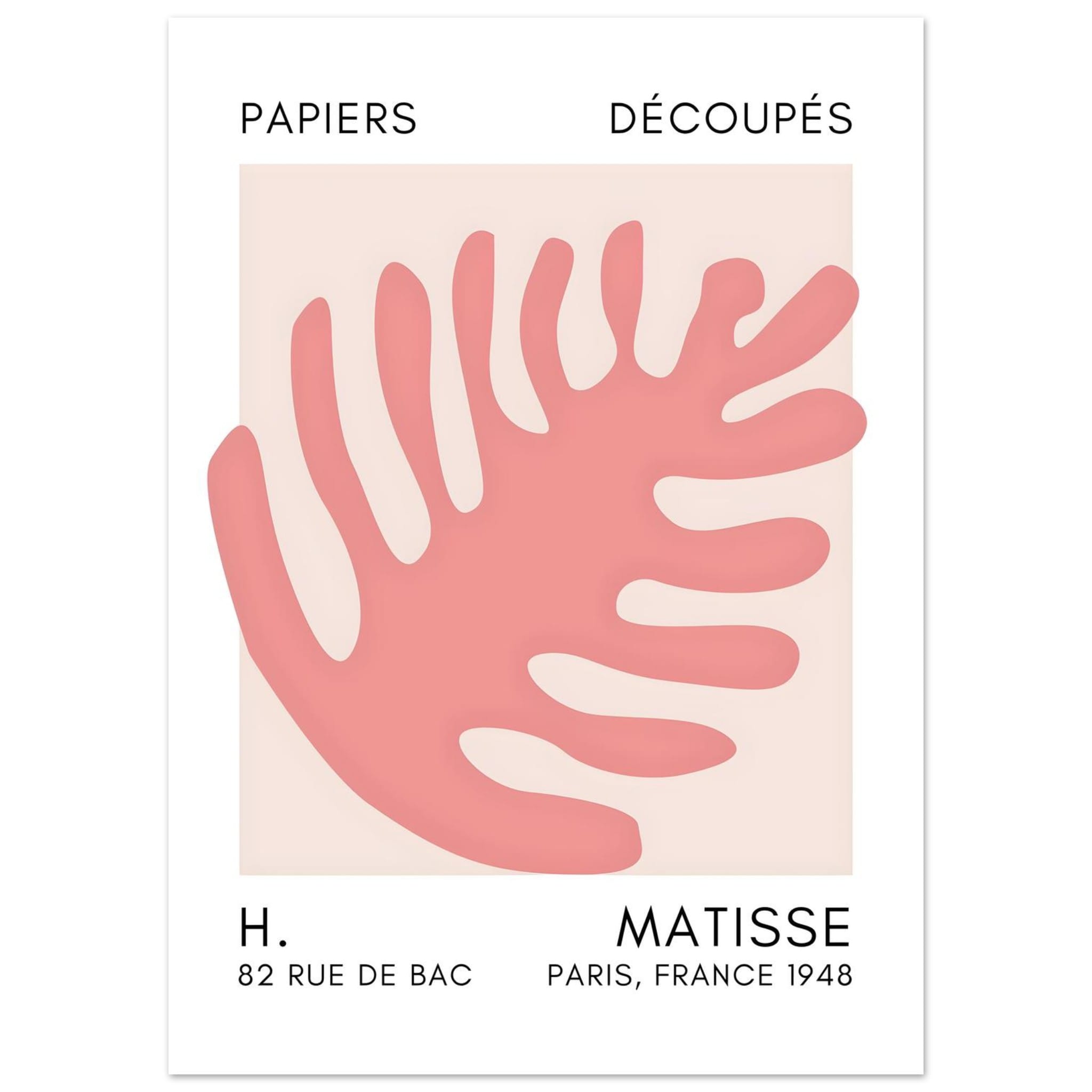 Artfulprints Poster Matisse – Coral bloom taupe - 50x70 cm - Taupe