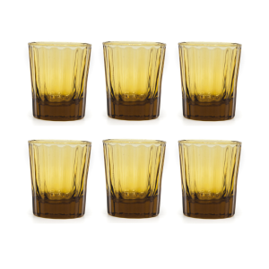 Brût Homeware espresso glas Reed – set van 6 – amber Brût Homeware espresso glas Reed – set van 6 – amber