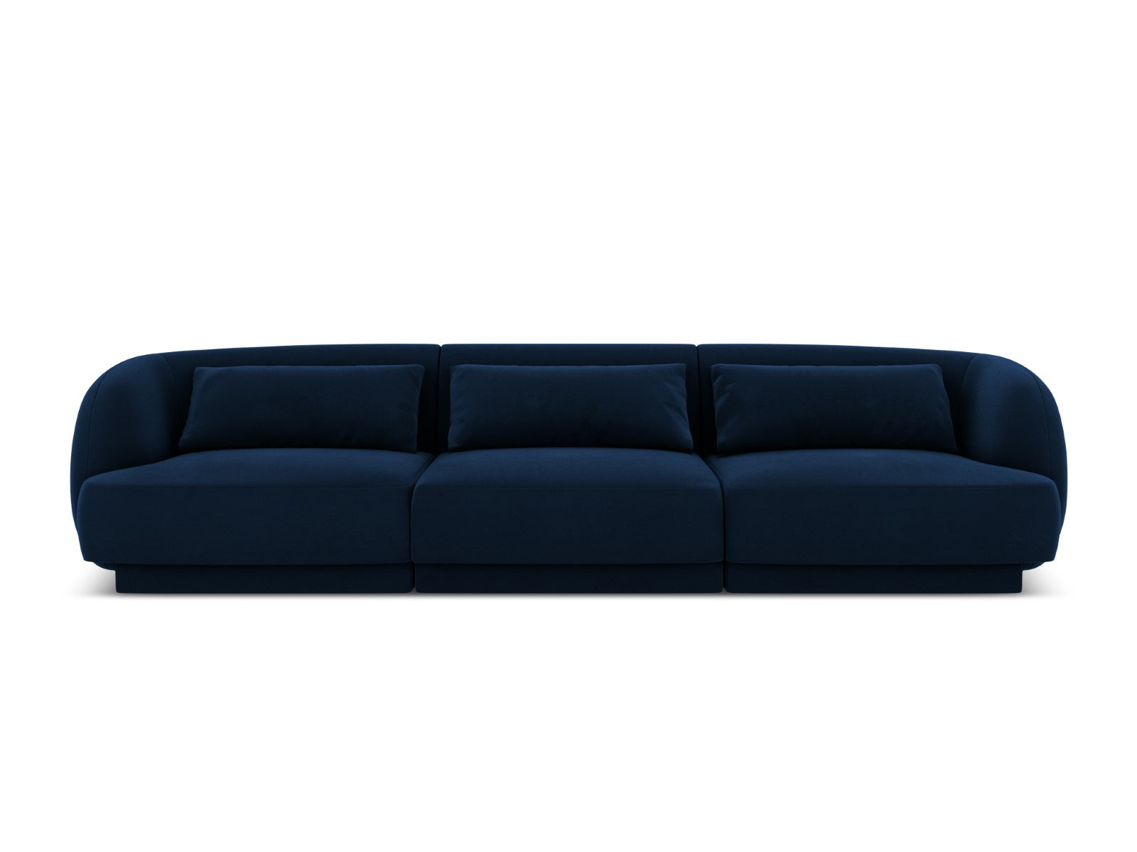 Cosmopolitan Design Bank Tulum 3-zits, flueel, koningsblauw - 90x255x7