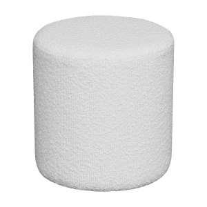 Artichok Jip Ronde Poef Bouclé Stof Ø 34 x 36 cm – Wit