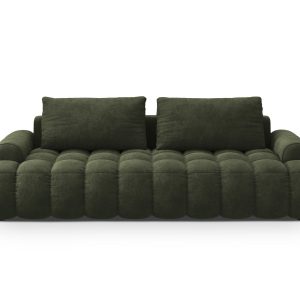 Cosmopolitan Design Slaapbank met opbergdoos Linz 4-zits, flueel groen Cosmopolitan Design Slaapbank met opbergdoos Linz 4-zits, flueel groen