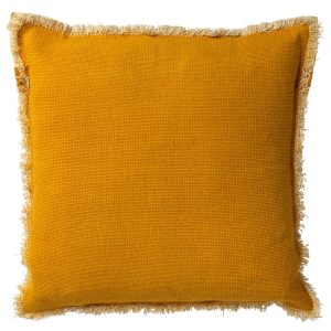 BURTO – Kussenhoes 45×45 cm – gewassen katoen – Golden Glow – geel BURTO – Kussenhoes 45×45 cm – gewassen katoen – Golden Glow – geel