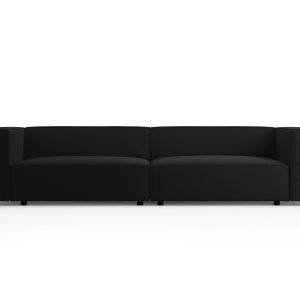Cosmopolitan Design Bank Arendal 4-zits, flueel, zwart – 102x244x70cm Cosmopolitan Design Bank Arendal 4-zits, flueel, zwart – 102x244x70cm