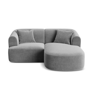 Cosmopolitan Design Modulaire hoekbank rechts Campi 3-zits, flueel gri Cosmopolitan Design Modulaire hoekbank rechts Campi 3-zits, flueel gri