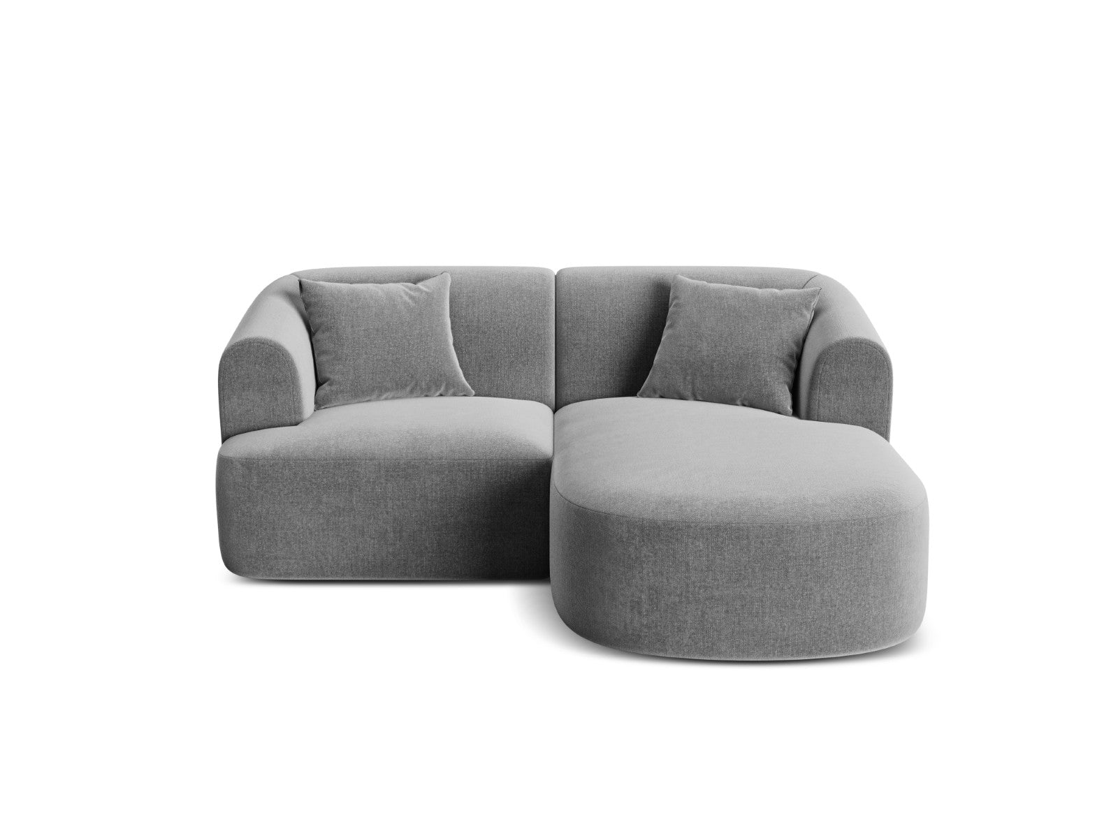 Cosmopolitan Design Modulaire hoekbank rechts Campi 3-zits, flueel gri
