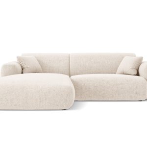 Cosmopolitan Design linker hoekbank Nolio 4-zits, chenille, lichtbeige Cosmopolitan Design linker hoekbank Nolio 4-zits, chenille, lichtbeige