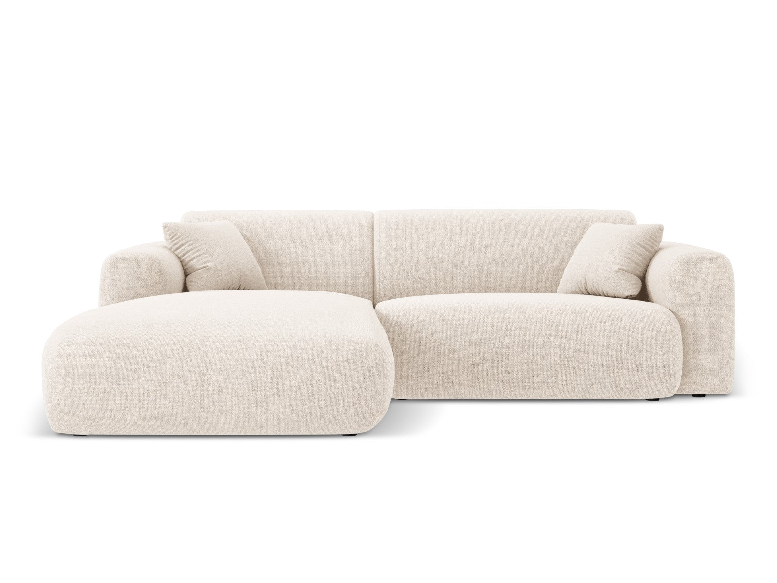 Cosmopolitan Design linker hoekbank Nolio 4-zits, chenille, lichtbeige