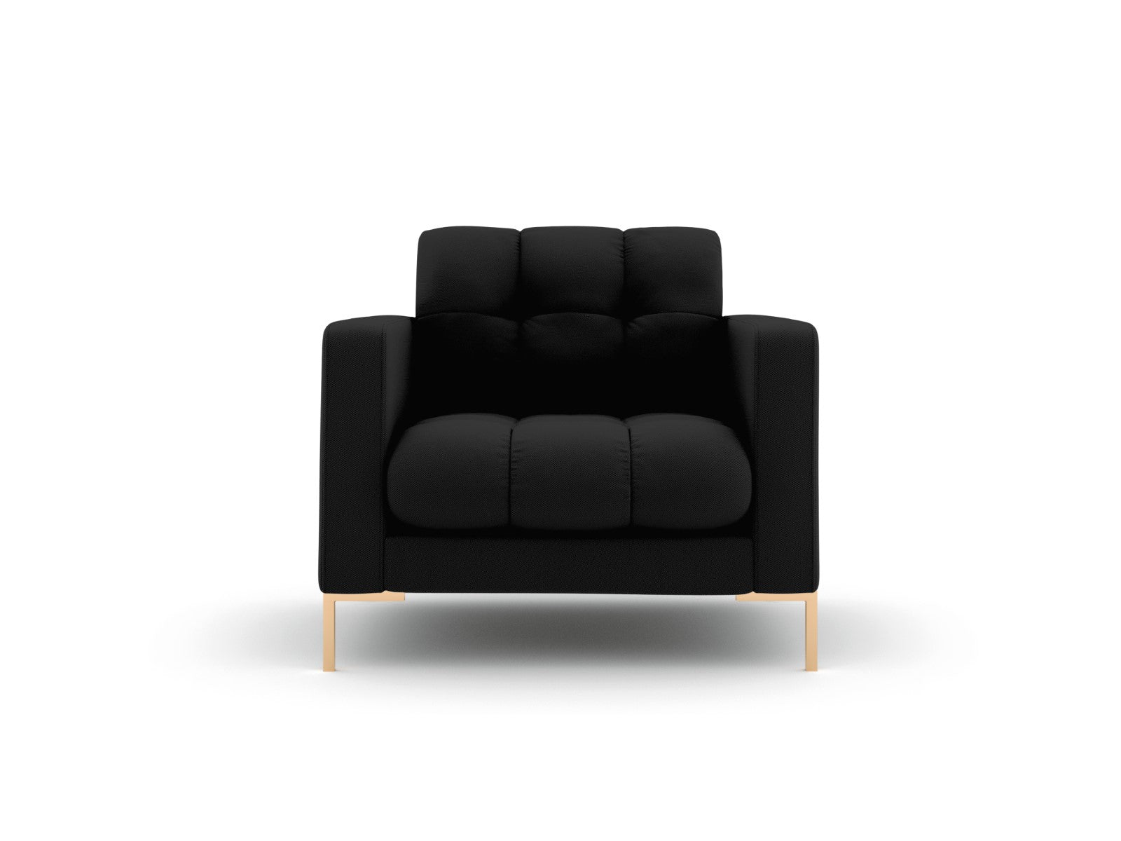 Cosmopolitan Design Fauteuil Bali structurele stof, zwart - 96x87x75cm