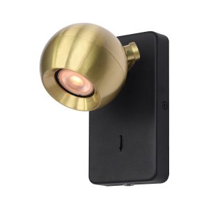 Artdelight wandlamp Bolero – 1 lichts – 12.7 x 16 cm – zwart goud Artdelight wandlamp Bolero – 1 lichts – 12.7 x 16 cm – zwart goud