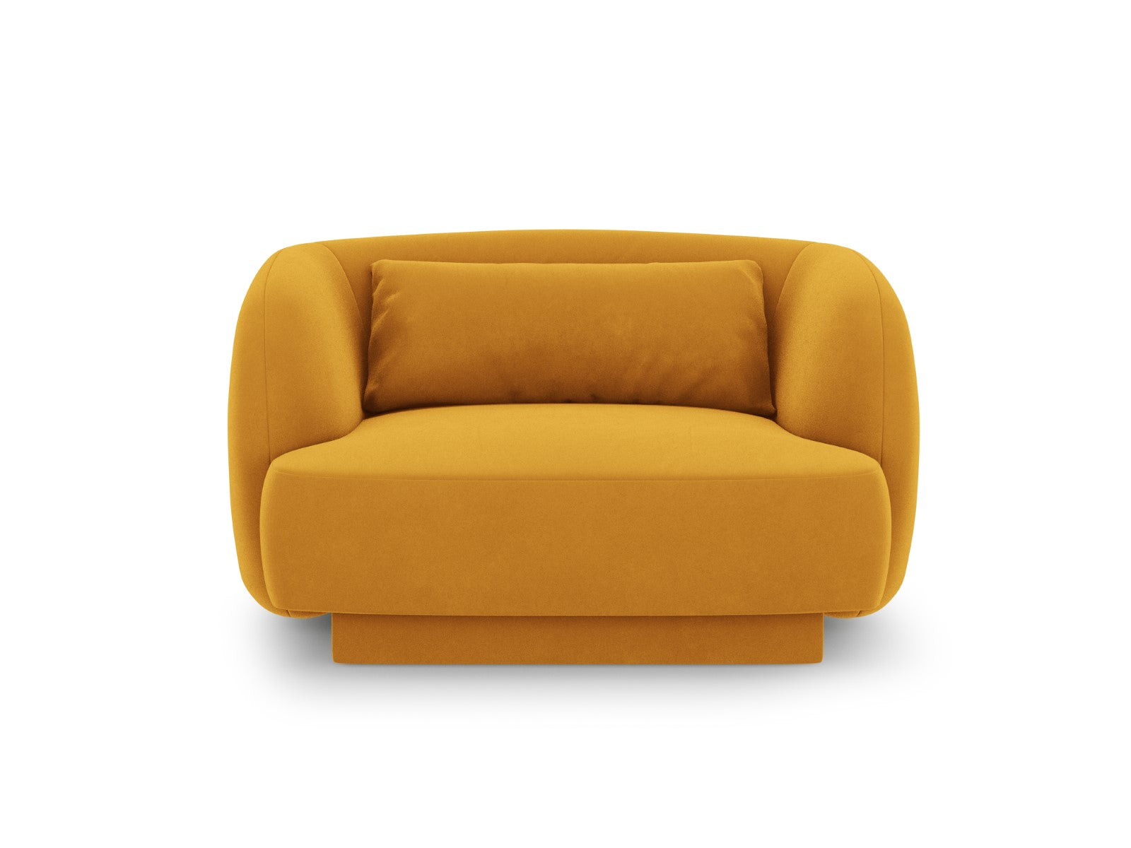 Cosmopolitan Design Fauteuil Tulum flueel, geel - 90x103x70cm
