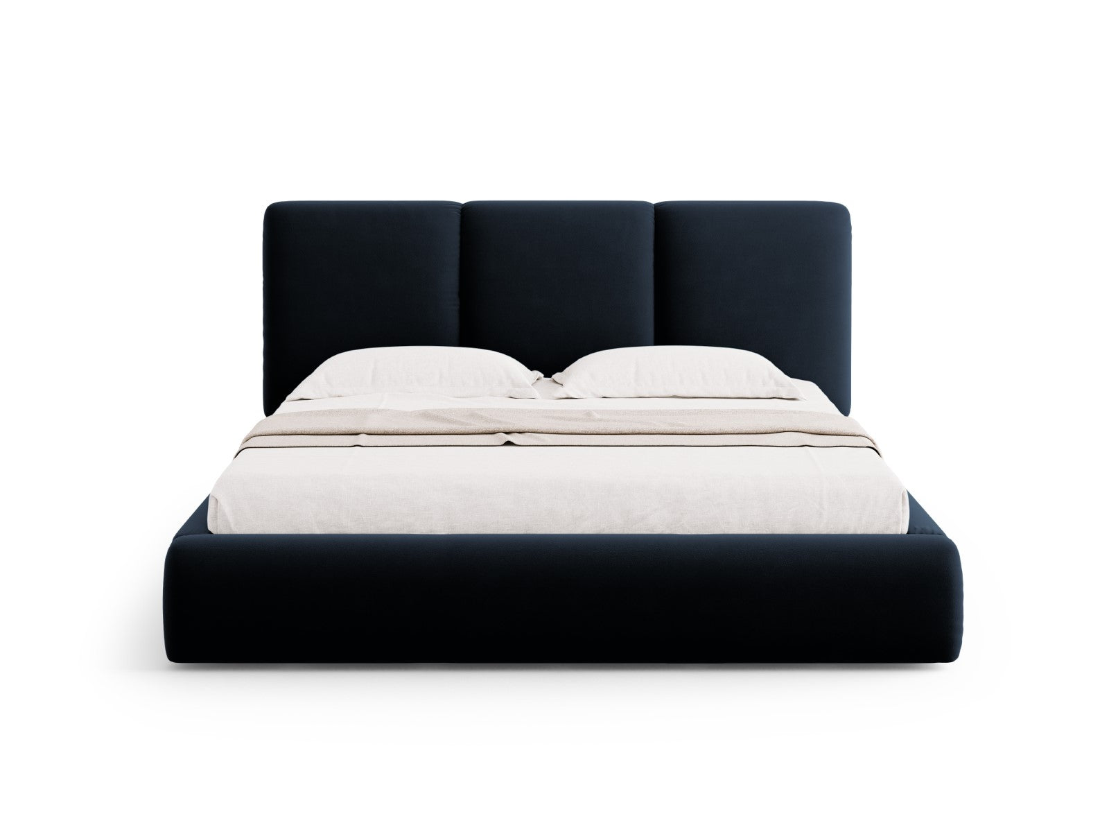 Cosmopolitan Design Opbergbed met hoofdeinde Nicolas 140x200cm, flueel