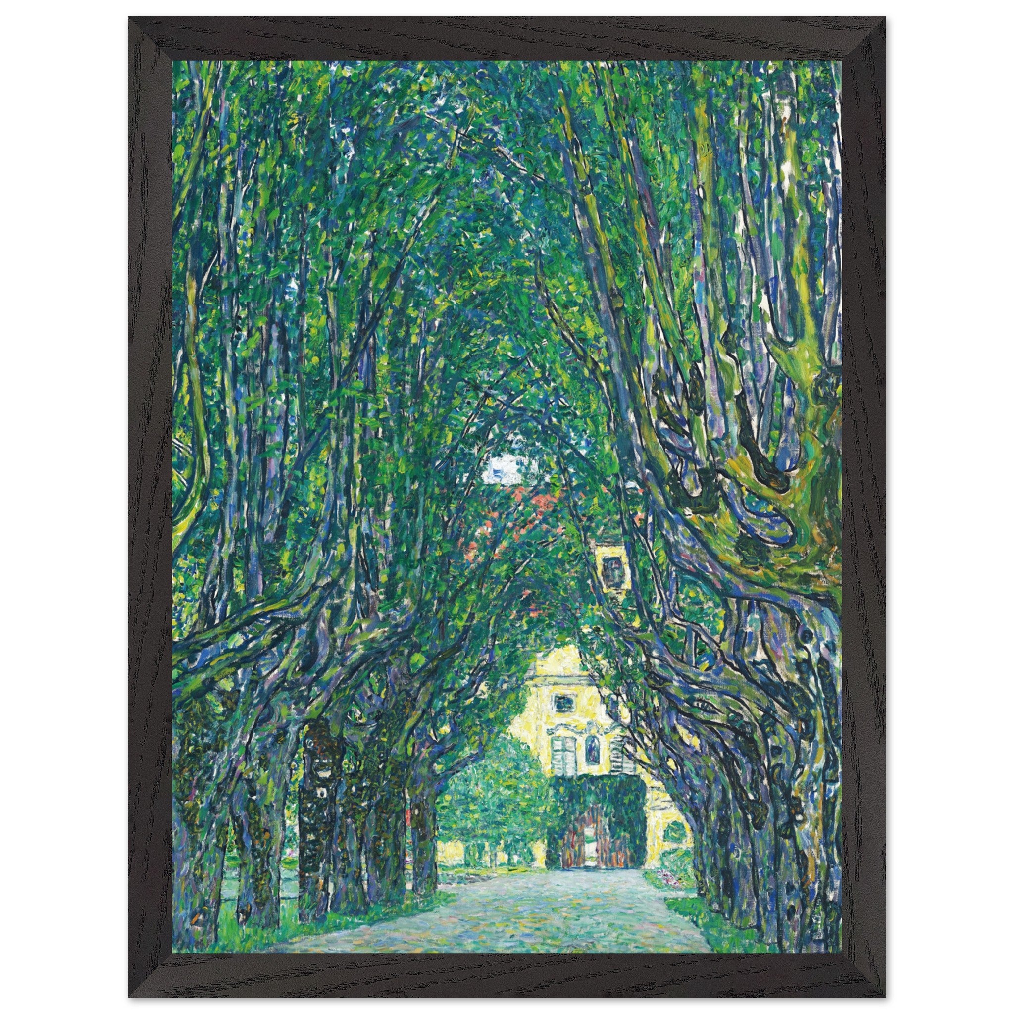 Artfulprints Poster met Lijst Gustav Klimt - Avenue of Schloss Kammer