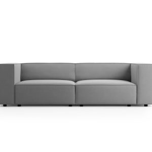 Cosmopolitan Design Bank Arendal 3-zits, flueel, lichtgrijs – 102x204x Cosmopolitan Design Bank Arendal 3-zits, flueel, lichtgrijs – 102x204x