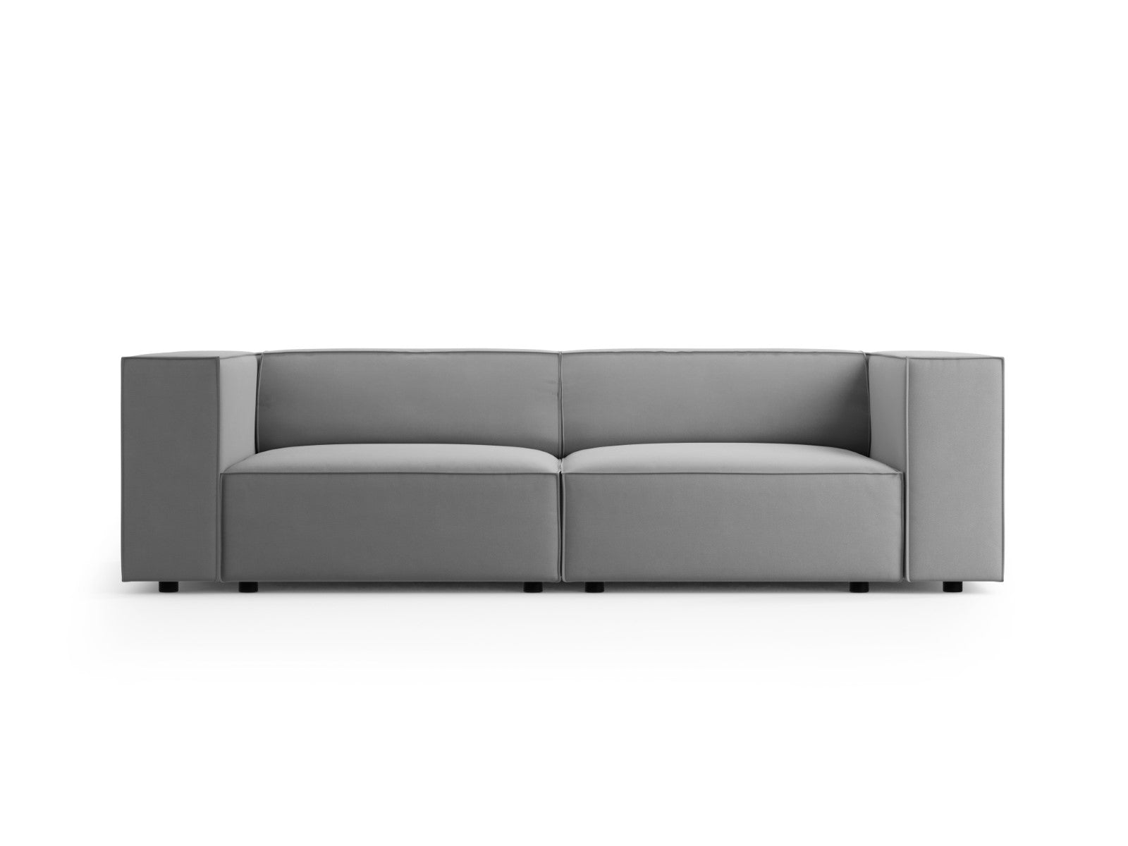 Cosmopolitan Design Bank Arendal 3-zits, flueel, lichtgrijs - 102x204x