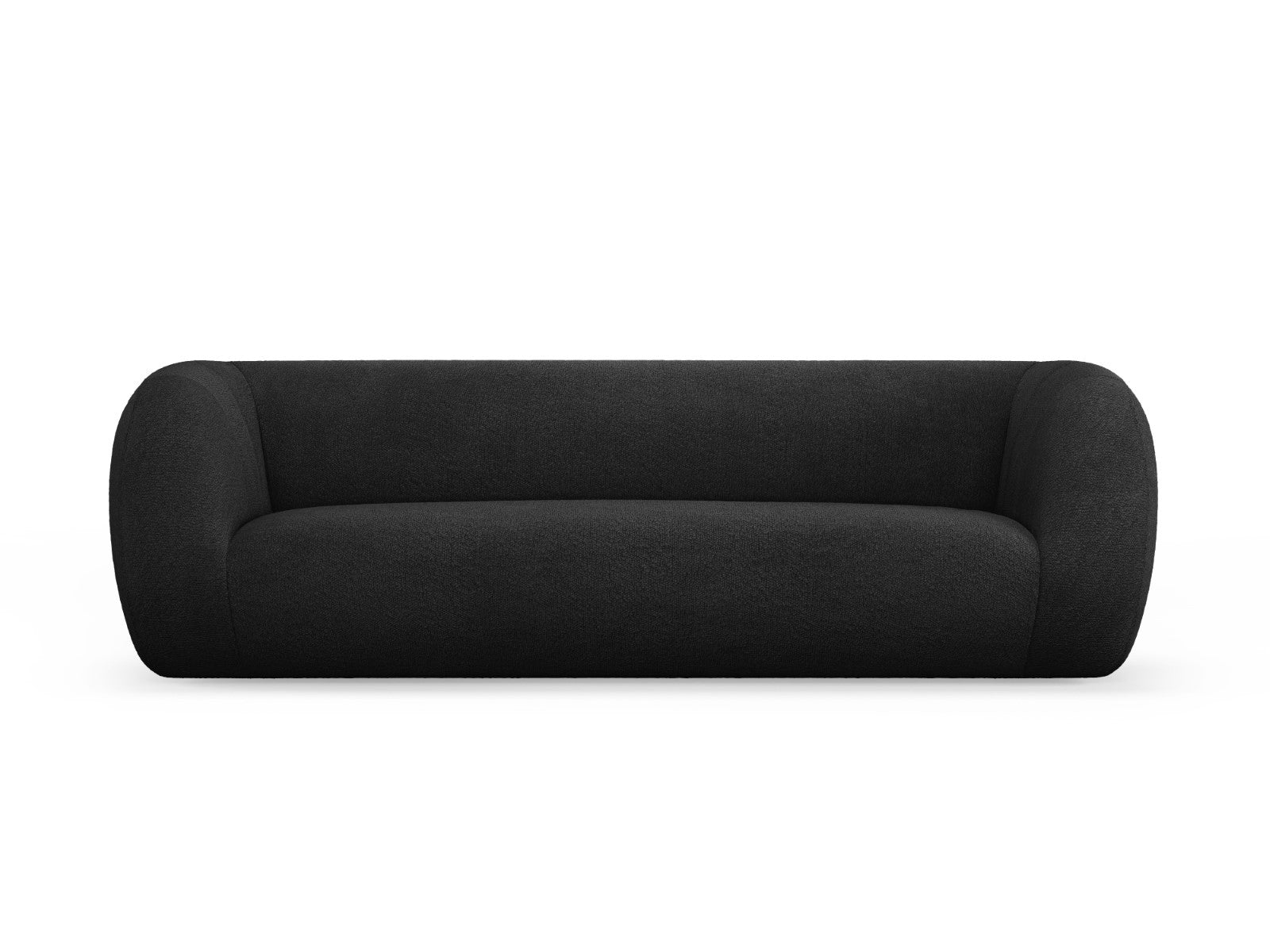 Cosmopolitan Design Bank Essen 3-zits, boucle, zwart - 95x230x86cm