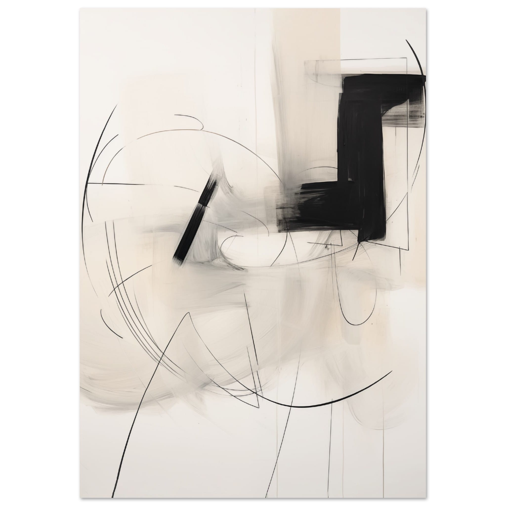 Artfulprints Abstract - Chique brush 7 poster A4 21x29.7 cm