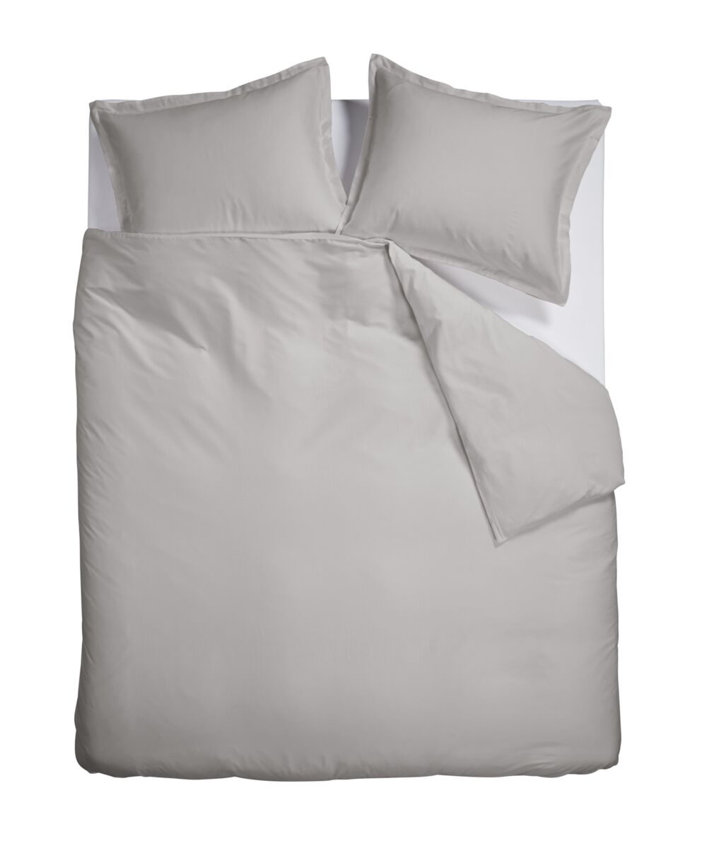 Ambiante Dekbedovertrek Satin Uni - 240 x 200/220 cm - Grijs