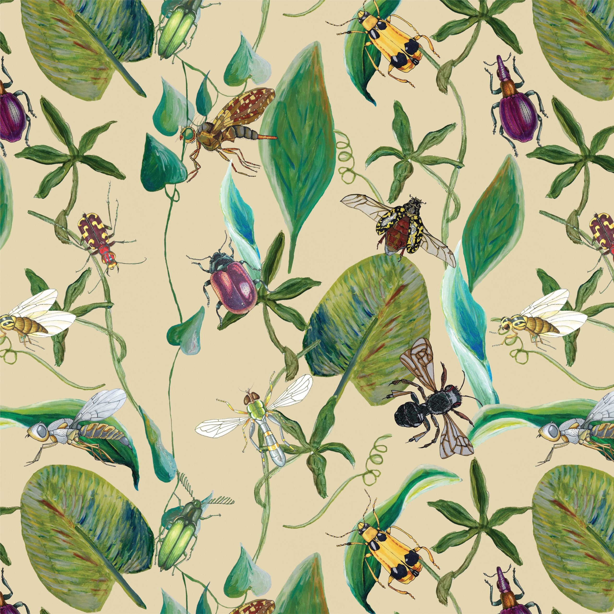 Catchii Behang Flourishing Flora beige