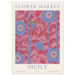 Artfulprints Flower market – Sicily poster 50×70 cm Artfulprints Flower market – Sicily poster 50×70 cm