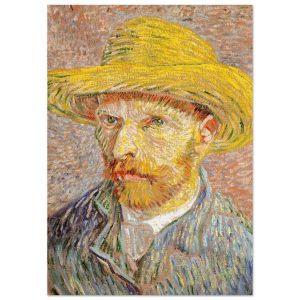 Artfulprints Poster Vincent van Gogh – Zelfportret met strohoed – A4 2