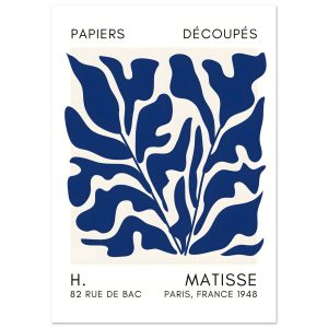 Artfulprints Poster Matisse – Seabed shapes navy blue II – A4 21×29.7 Artfulprints Poster Matisse – Seabed shapes navy blue II – A4 21×29.7