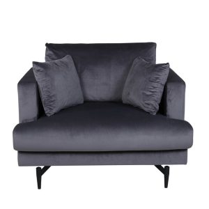 BRAM Fauteuil Matis – Grijs Velours