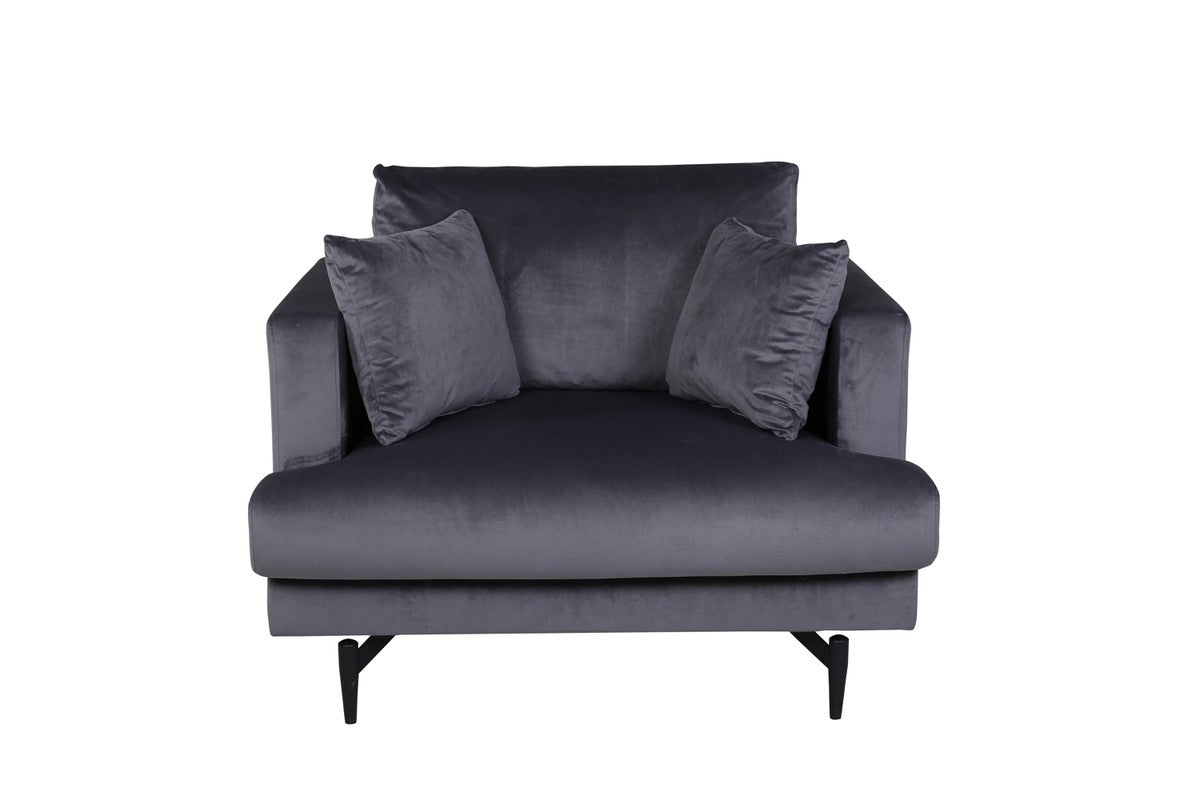 BRAM Fauteuil Matis - Grijs Velours