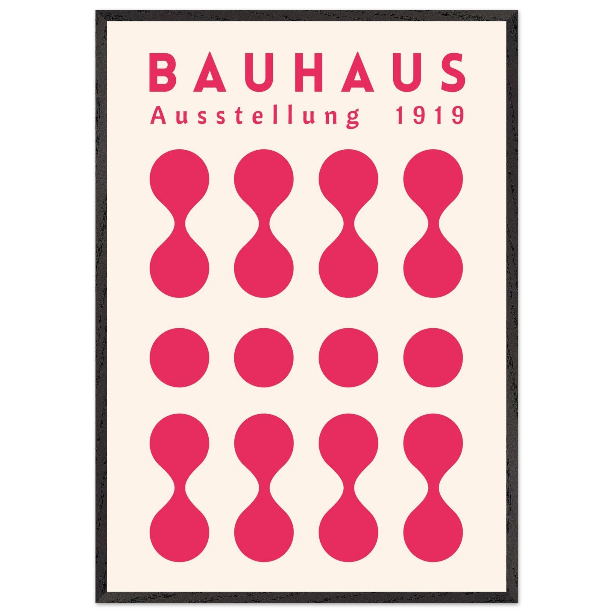 Artfulprints Poster met Lijst Bauhaus - Ausstellung fuchsia - 70x100 c