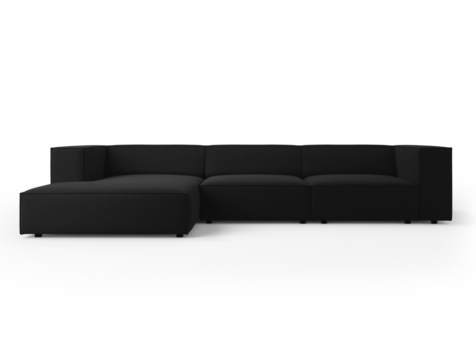 Cosmopolitan Design linker hoekbank Arendal 4-zits, flueel, zwart - 16