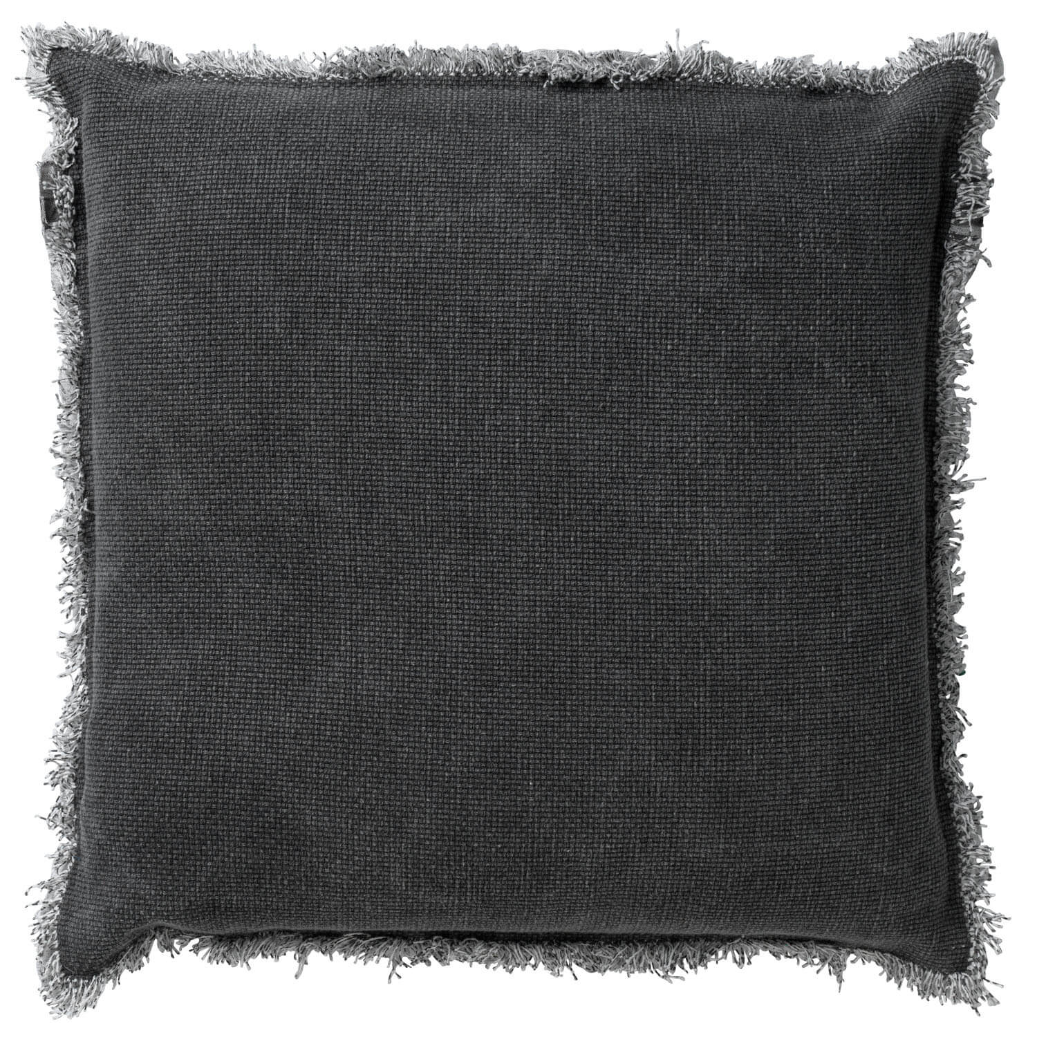 BURTO - Kussenhoes 45x45 cm - gewassen katoen - Charcoal Gray - antrac