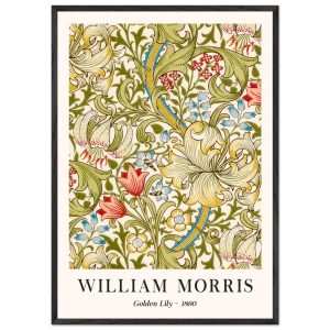 Artfulprints Poster met Lijst William Morris – Golden lilly 1890 – 70x Artfulprints Poster met Lijst William Morris – Golden lilly 1890 – 70x