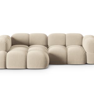 Cosmopolitan Design linker hoekbank Loretto 3-zits, flueel lichtbeige Cosmopolitan Design linker hoekbank Loretto 3-zits, flueel lichtbeige
