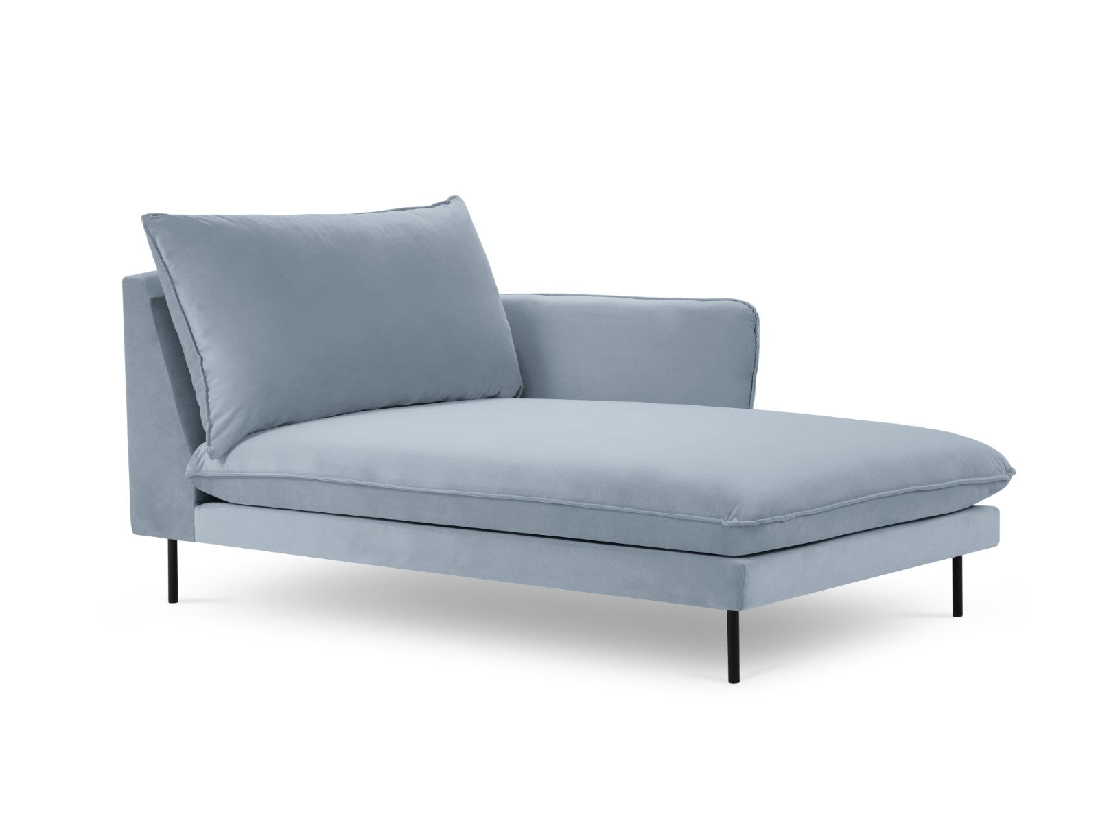 Cosmopolitan Design rechter chaise longue Vienna flueel, lichtblauw -