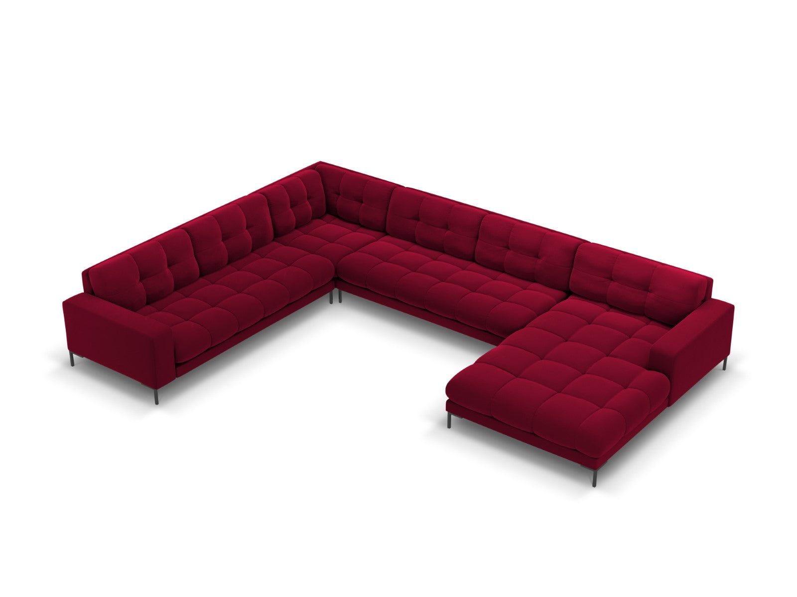 Cosmopolitan Design Panoramische hoekbank links Bali 7-zits, flueel, r