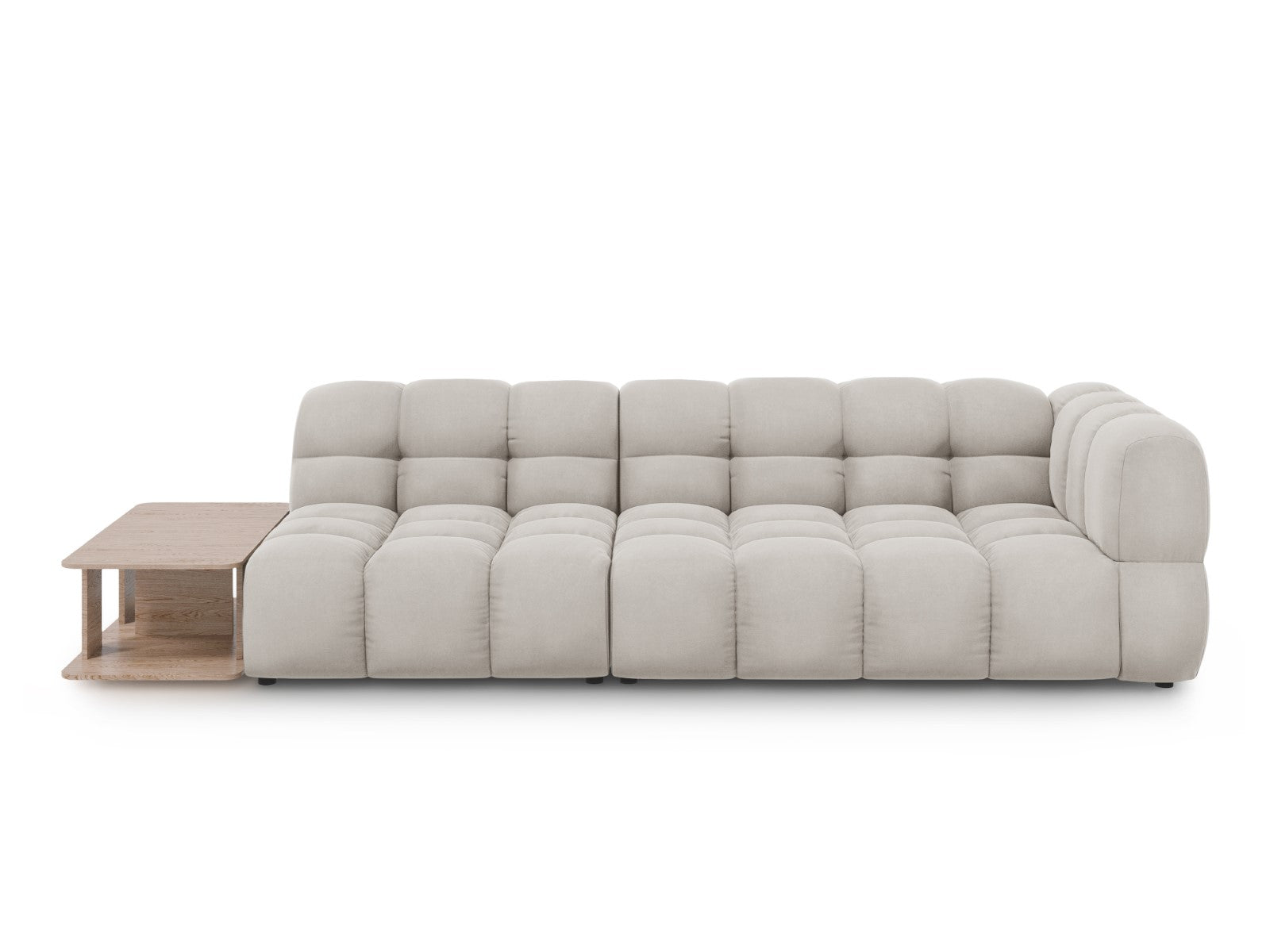 Cosmopolitan Design linker modulaire bank Sky 4-zits, flueel, lichtbei