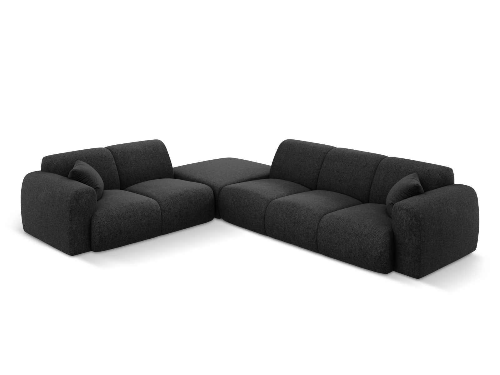 Cosmopolitan Design linker hoekbank Nolio 4-zits, chenille, zwart - 25