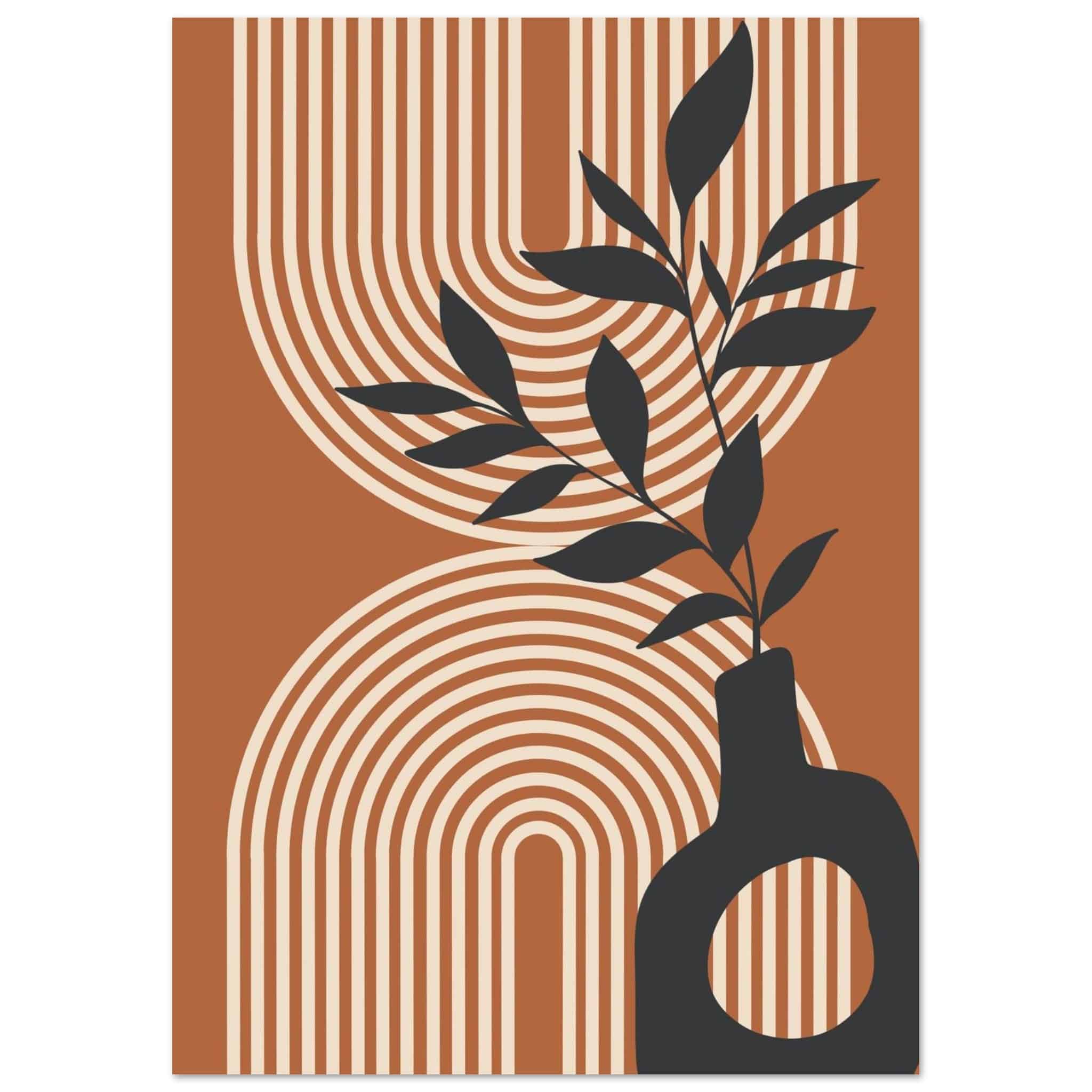 Artfulprints Poster Boho – Arched still life - A4 21x29.7 cm - Terraco