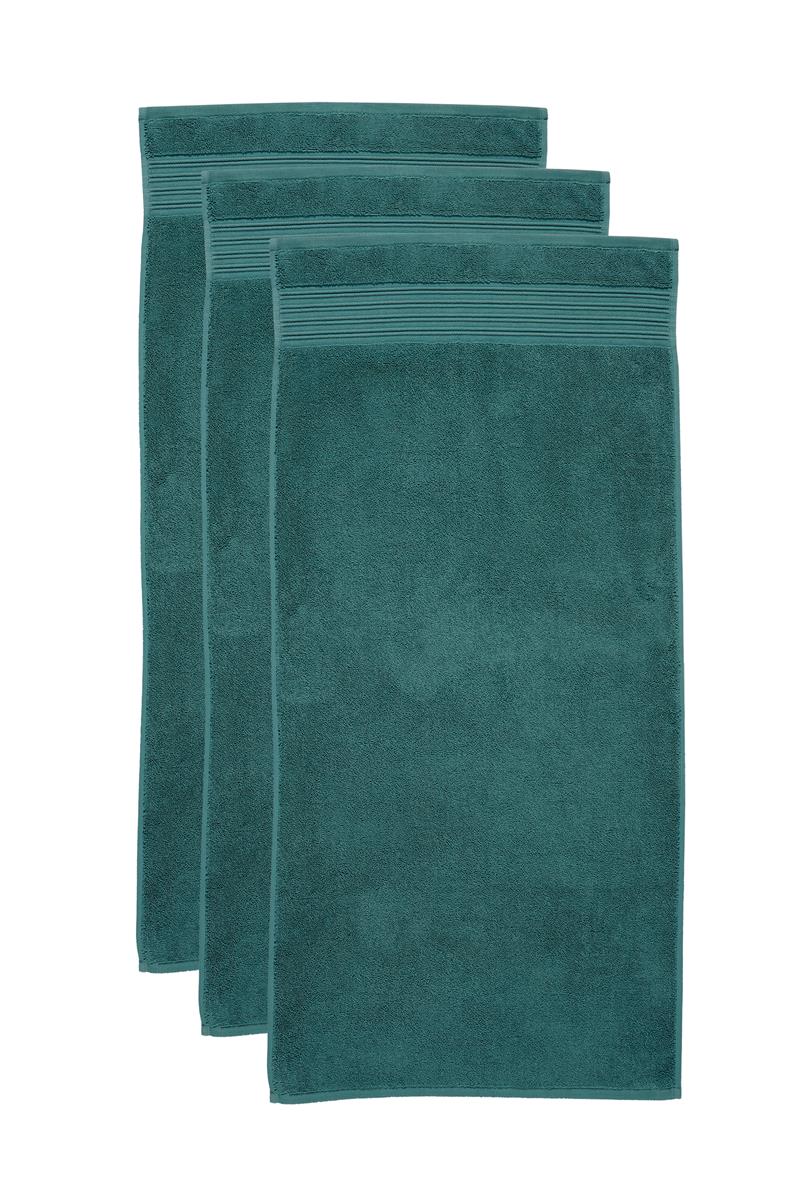 Beddinghouse Care Cotton - Handdoek - 50x100 cm - Set van 3 - Donker g