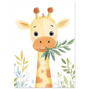 Artfulprints Poster Tropische giraffe – A4 21×29.7 cm – Geel Artfulprints Poster Tropische giraffe – A4 21×29.7 cm – Geel