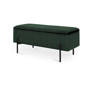 Artichok Marlou velvet bankje met opbergruimte donkergroen – 95 x 46 c Artichok Marlou velvet bankje met opbergruimte donkergroen – 95 x 46 c