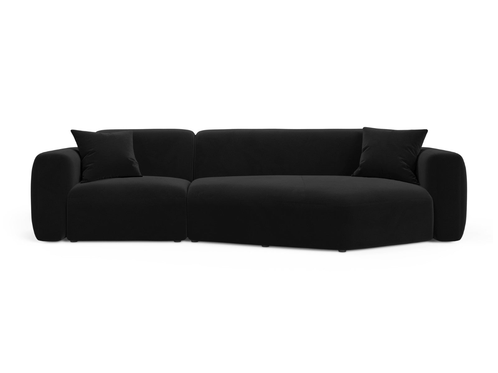 Cosmopolitan Design Modulaire hoekbank rechts Strino 3-zits, flueel zw